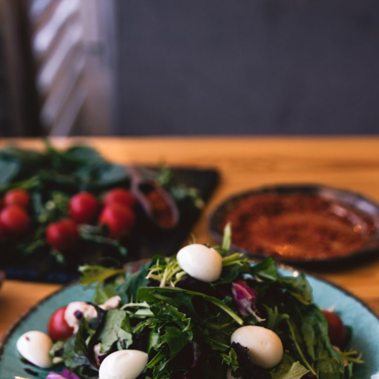 fresh salad with beef